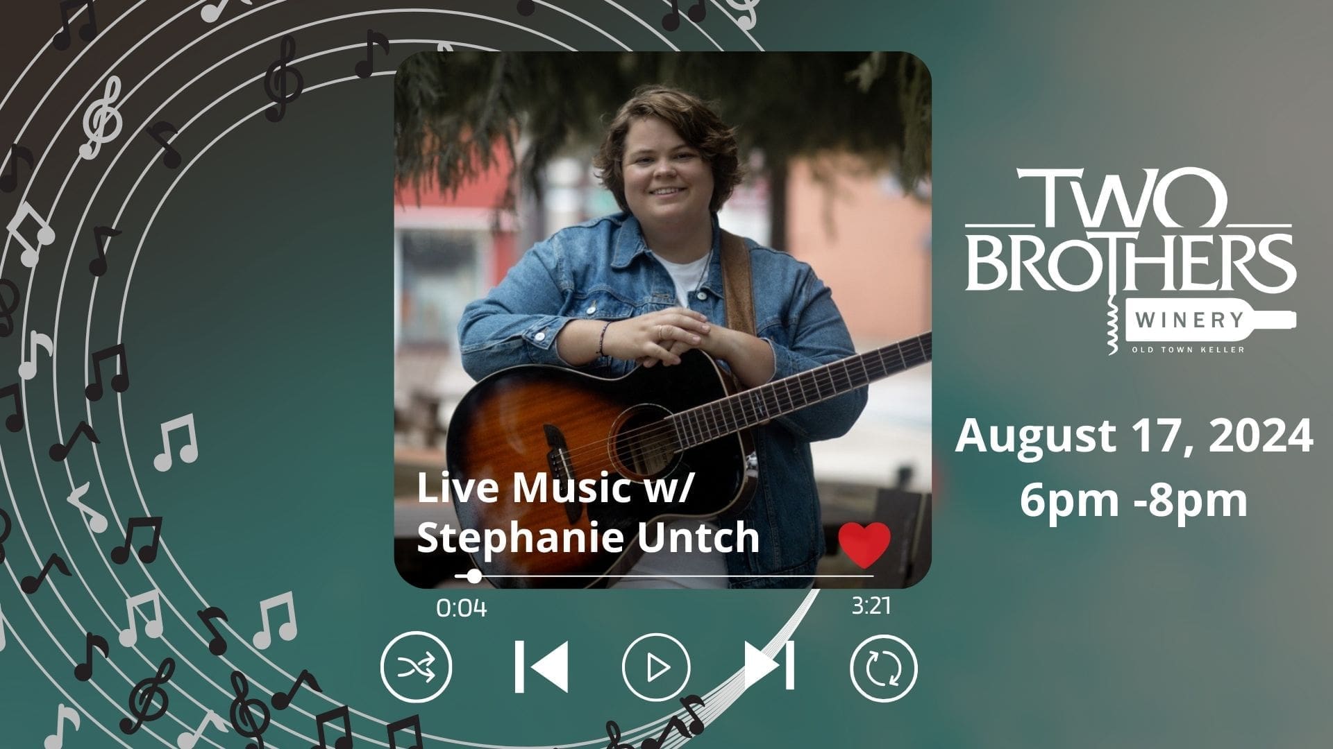 Live Music with Stephanie Untch at Two Brothers Winery - North Texas Wine  Country