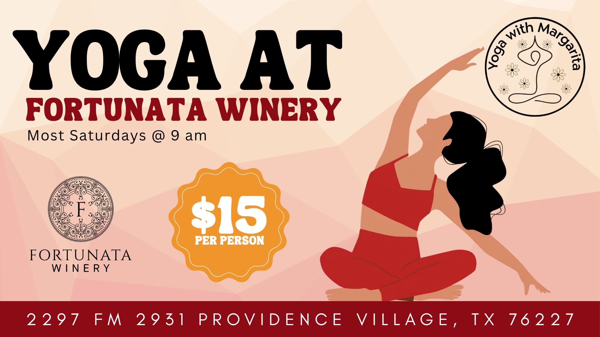 Yoga at Fortunata Winery with Margarita Brabazon