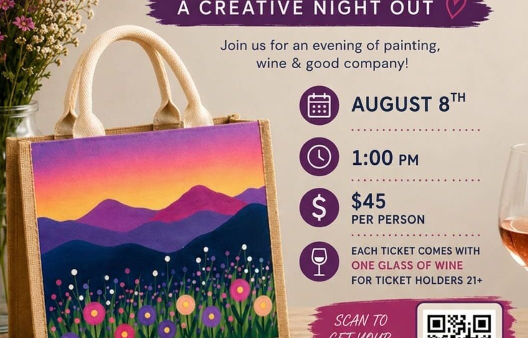 Tote Bag Painting at Landon Winery Greenville on August 8th at 1pm