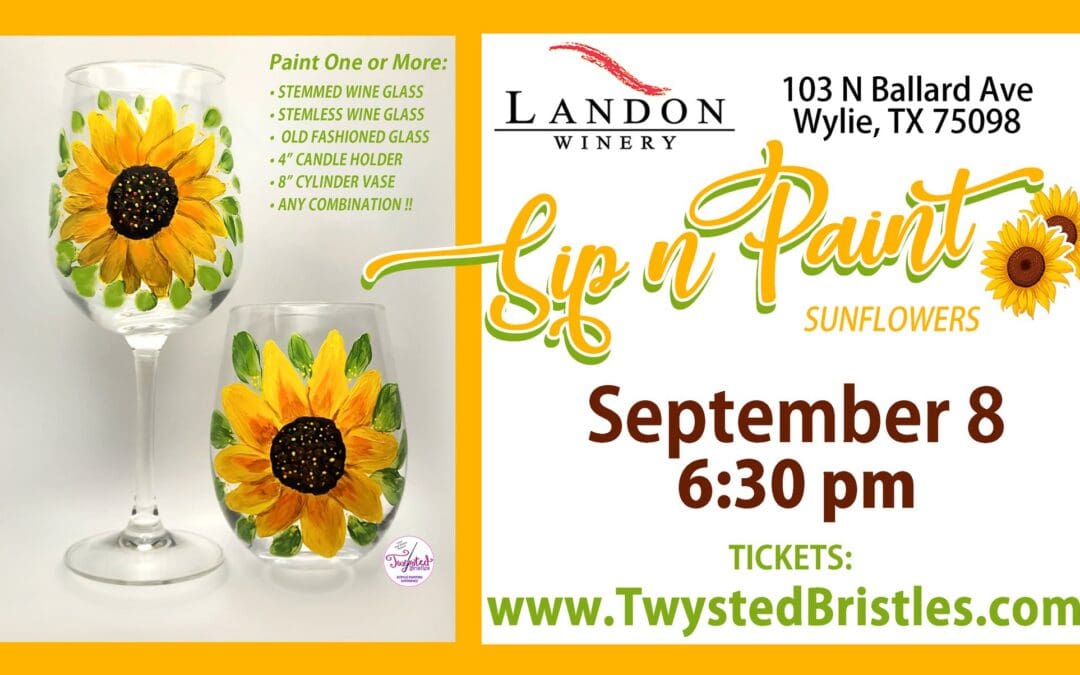 Sunflowers Sip n Paint at Landon Winery Wylie