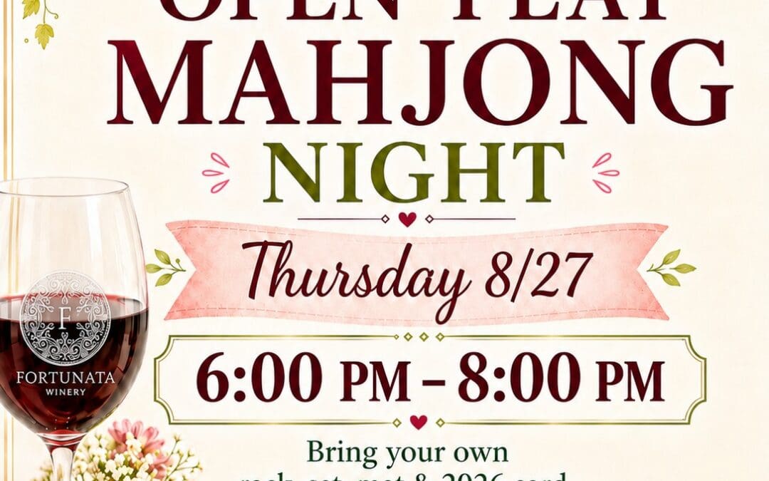 Open Play Mahjong Night at Fortunata Winery
