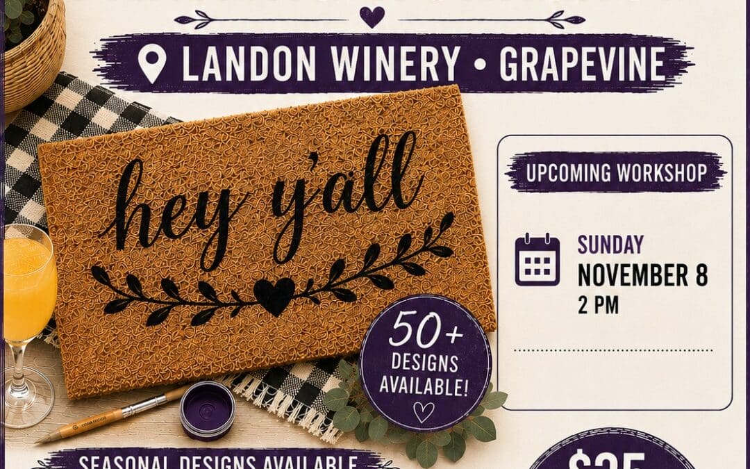 Doormat Painting Workshop Landon Winery Coppell